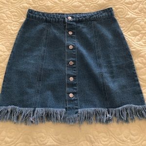 Jean button up skirt